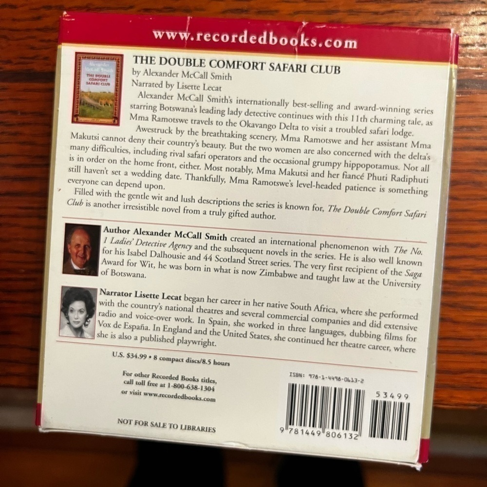 The double comfort safari club. Recorded book unabridged CD - Picture 2 of 2